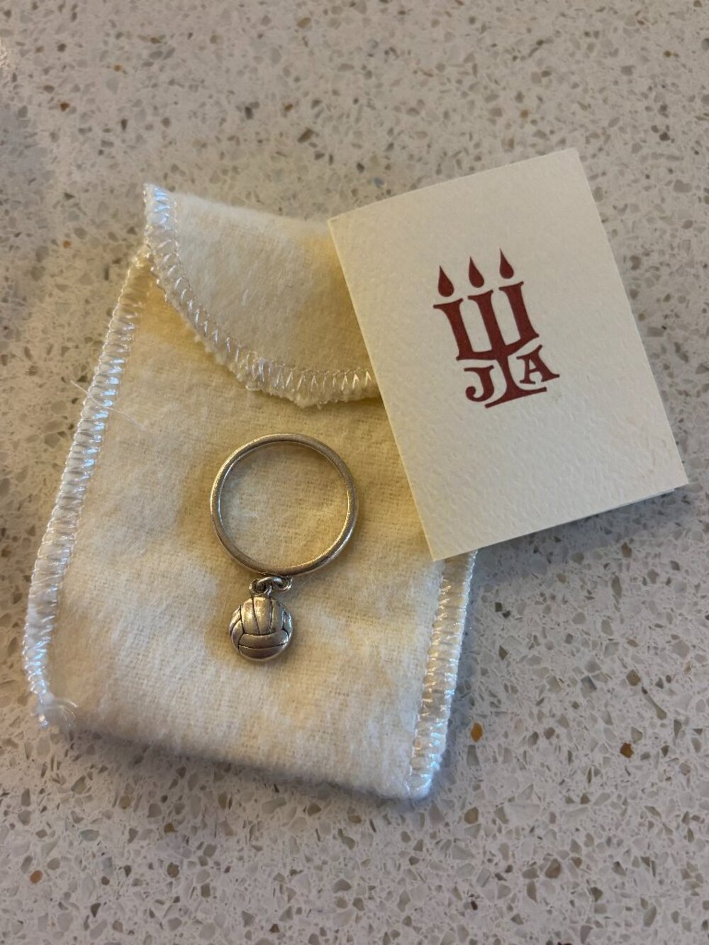 James Avery Silver Volleyball Ring